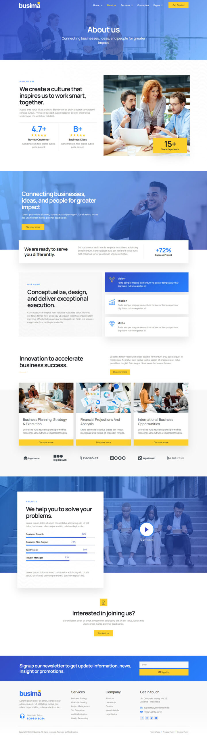 Busima - Business Consultant Elementor Template Kit | 3-Languages Corporate Template | Easy Install & Full Support - Image 2