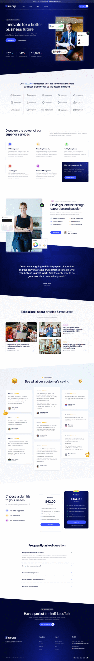 Blucorp – Corporate Business Elementor Template Kit | 3-Languages Corporate Template | Easy Install & Full Support - Image 2