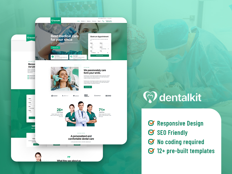 Dentalkit - Dentist & Medical Service Elementor Template Kit