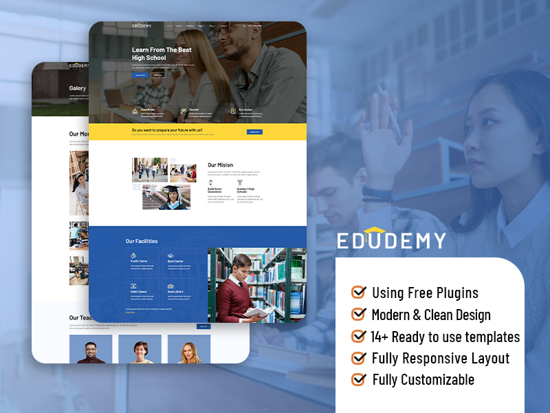 Edudemy – School & Education Elementor Template Kit